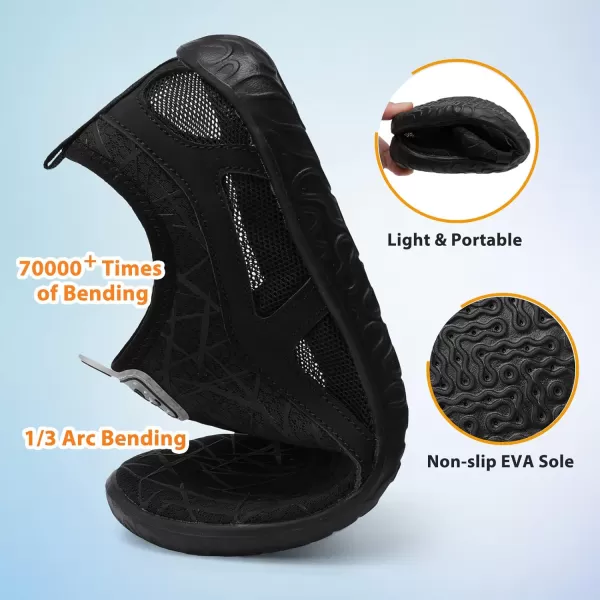 LeIsfIt Womens Mens Water Shoes Barefoot Quick-Dry Aqua Socks Slip-on Swim Beach Shoes for Surf Pool River Yoga