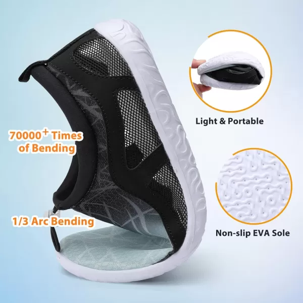 LeIsfIt Womens Mens Water Shoes Barefoot Quick-Dry Aqua Socks Slip-on Swim Beach Shoes for Surf Pool River Yoga