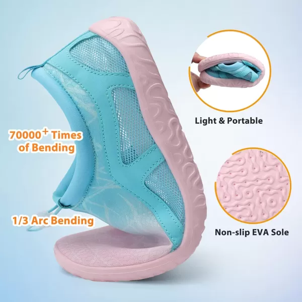 LeIsfIt Womens Mens Water Shoes Barefoot Quick-Dry Aqua Socks Slip-on Swim Beach Shoes for Surf Pool River Yoga
