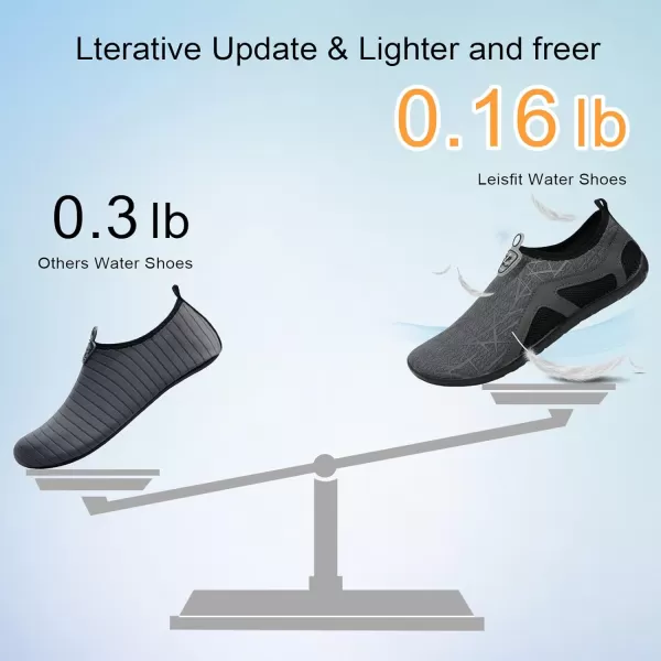 LeIsfIt Womens Mens Water Shoes Barefoot Quick-Dry Aqua Socks Slip-on Swim Beach Shoes for Surf Pool River Yoga