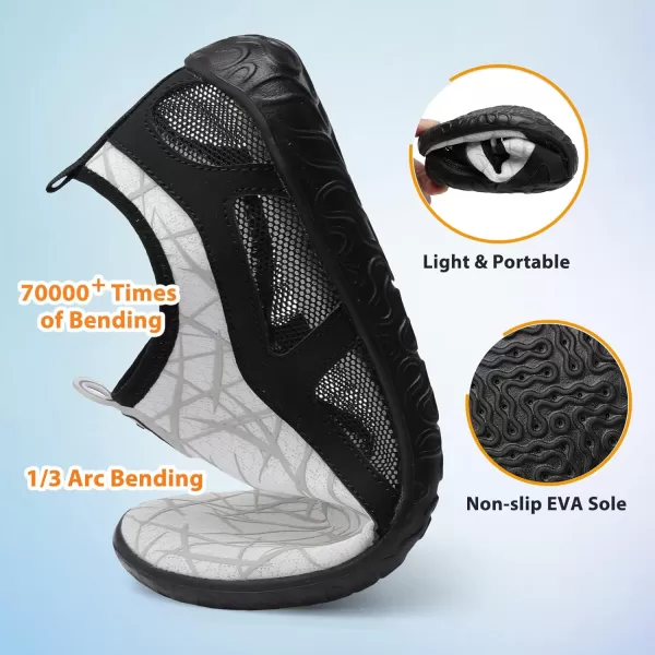 LeIsfIt Womens Mens Water Shoes Barefoot Quick-Dry Aqua Socks Slip-on Swim Beach Shoes for Surf Pool River Yoga