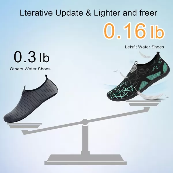LeIsfIt Womens Mens Water Shoes Barefoot Quick-Dry Aqua Socks Slip-on Swim Beach Shoes for Surf Pool River Yoga