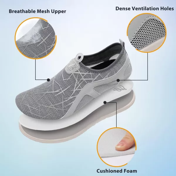 LeIsfIt Womens Mens Water Shoes Barefoot Quick-Dry Aqua Socks Slip-on Swim Beach Shoes for Surf Pool River Yoga