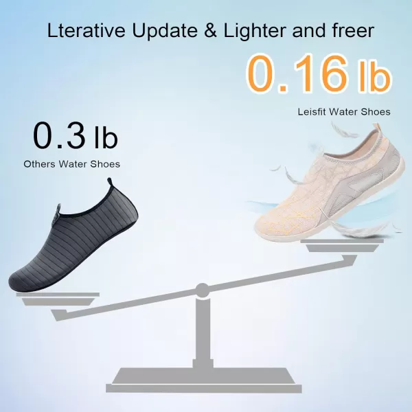 LeIsfIt Womens Mens Water Shoes Barefoot Quick-Dry Aqua Socks Slip-on Swim Beach Shoes for Surf Pool River Yoga