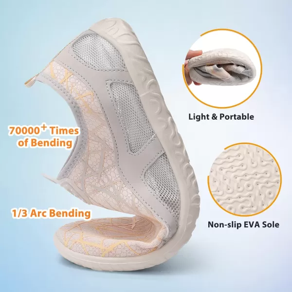 LeIsfIt Womens Mens Water Shoes Barefoot Quick-Dry Aqua Socks Slip-on Swim Beach Shoes for Surf Pool River Yoga