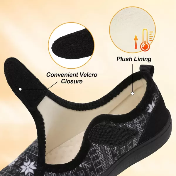 LeIsfIt Womens Slippers Wide Diabetic Shoes Adjustable Walking Shoes Arthritis Edema House Shoes Indoor Outdoor Slippers