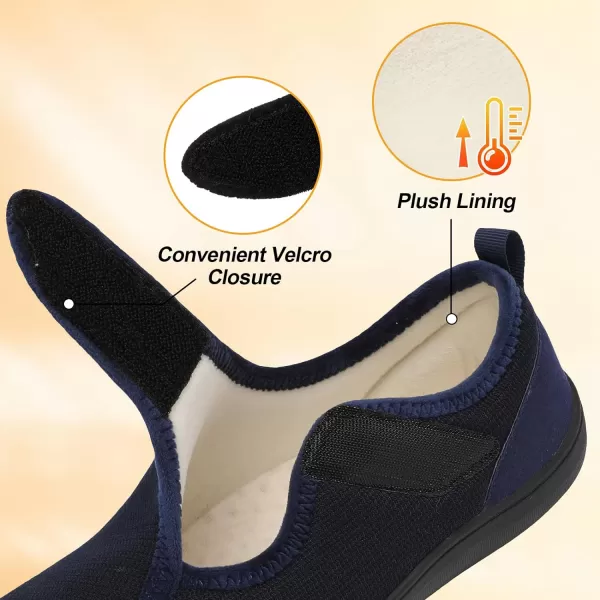LeIsfIt Womens Slippers Wide Diabetic Shoes Adjustable Walking Shoes Arthritis Edema House Shoes Indoor Outdoor Slippers