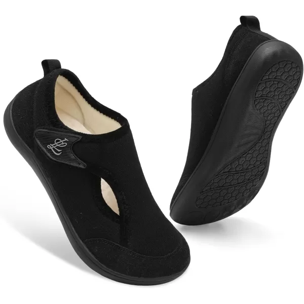 LeIsfIt Womens Slippers Wide Diabetic Shoes Adjustable Walking Shoes Arthritis Edema House Shoes Indoor Outdoor Slippers