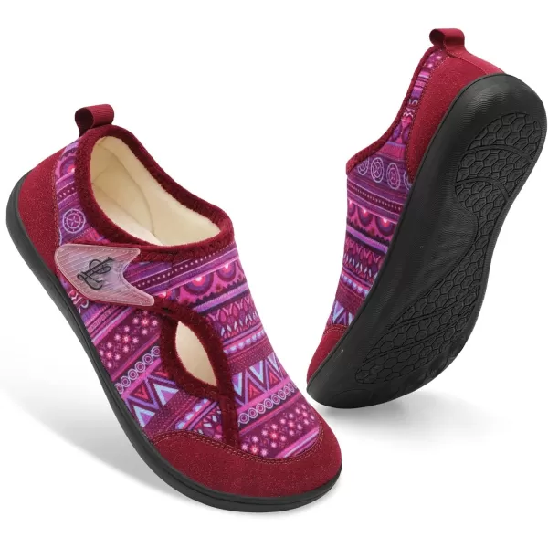 LeIsfIt Womens Slippers Wide Diabetic Shoes Adjustable Walking Shoes Arthritis Edema House Shoes Indoor Outdoor Slippers