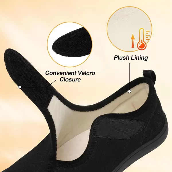LeIsfIt Womens Slippers Wide Diabetic Shoes Adjustable Walking Shoes Arthritis Edema House Shoes Indoor Outdoor Slippers