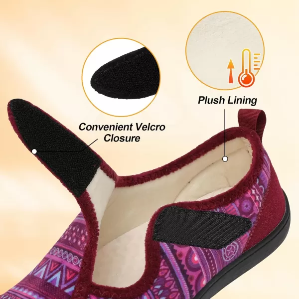 LeIsfIt Womens Slippers Wide Diabetic Shoes Adjustable Walking Shoes Arthritis Edema House Shoes Indoor Outdoor Slippers