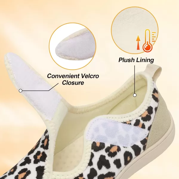 LeIsfIt Womens Slippers Wide Diabetic Shoes Adjustable Walking Shoes Arthritis Edema House Shoes Indoor Outdoor Slippers