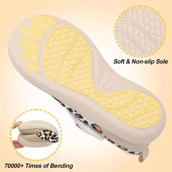 LeIsfIt Womens Slippers Wide Diabetic Shoes Adjustable Walking Shoes Arthritis Edema House Shoes Indoor Outdoor Slippers