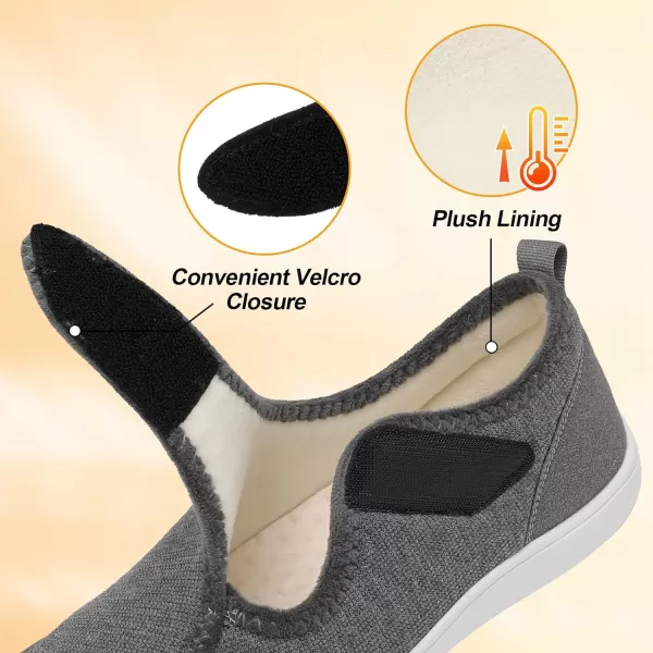 LeIsfIt Womens Slippers Wide Diabetic Shoes Adjustable Walking Shoes Arthritis Edema House Shoes Indoor Outdoor Slippers