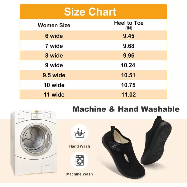 LeIsfIt Womens Slippers Wide Diabetic Shoes Adjustable Walking Shoes Arthritis Edema House Shoes Indoor Outdoor Slippers