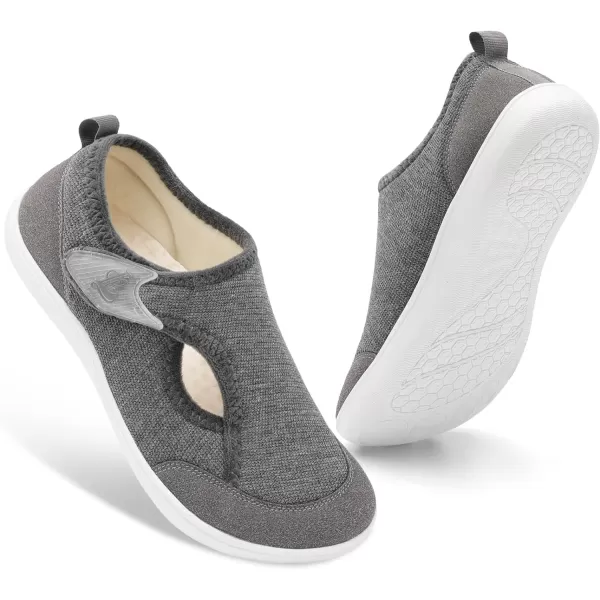 LeIsfIt Womens Slippers Wide Diabetic Shoes Adjustable Walking Shoes Arthritis Edema House Shoes Indoor Outdoor Slippers