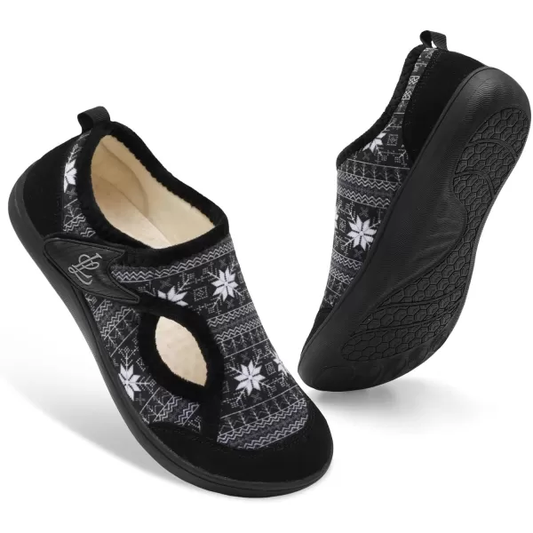 LeIsfIt Womens Slippers Wide Diabetic Shoes Adjustable Walking Shoes Arthritis Edema House Shoes Indoor Outdoor Slippers