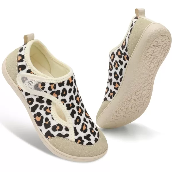 LeIsfIt Womens Slippers Wide Diabetic Shoes Adjustable Walking Shoes Arthritis Edema House Shoes Indoor Outdoor Slippers