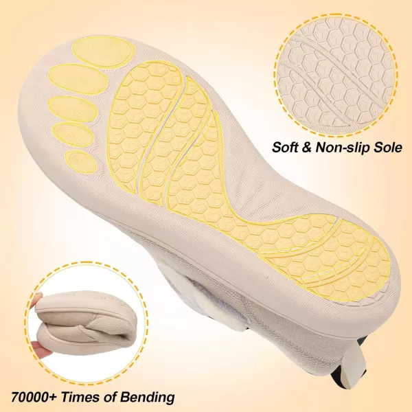 LeIsfIt Womens Slippers Wide Diabetic Shoes Adjustable Walking Shoes Arthritis Edema House Shoes Indoor Outdoor Slippers