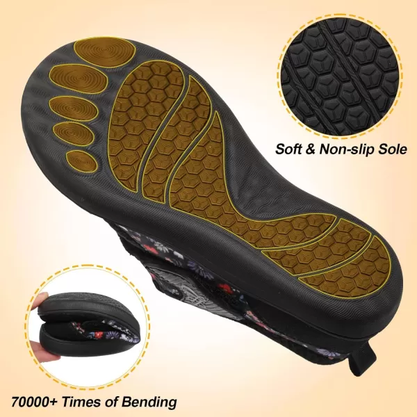 LeIsfIt Womens Slippers Wide Diabetic Shoes Adjustable Walking Shoes Arthritis Edema House Shoes Indoor Outdoor Slippers