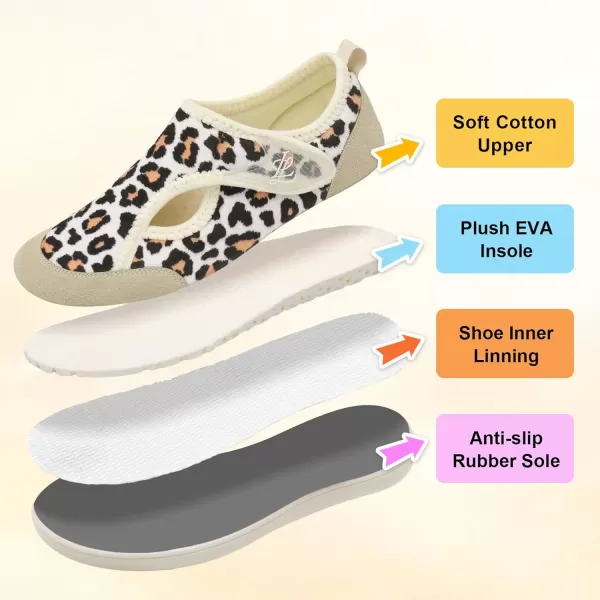 LeIsfIt Womens Slippers Wide Diabetic Shoes Adjustable Walking Shoes Arthritis Edema House Shoes Indoor Outdoor Slippers