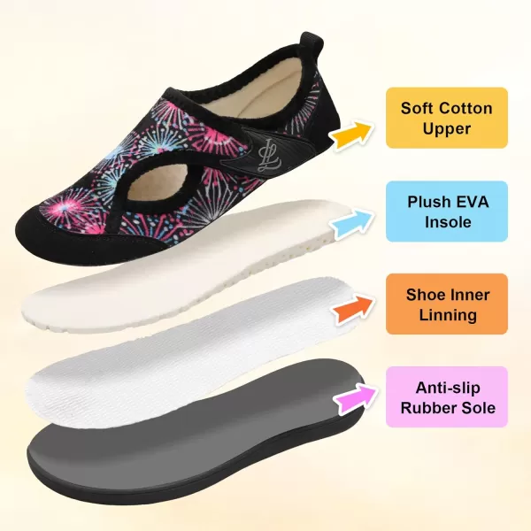 LeIsfIt Womens Slippers Wide Diabetic Shoes Adjustable Walking Shoes Arthritis Edema House Shoes Indoor Outdoor Slippers