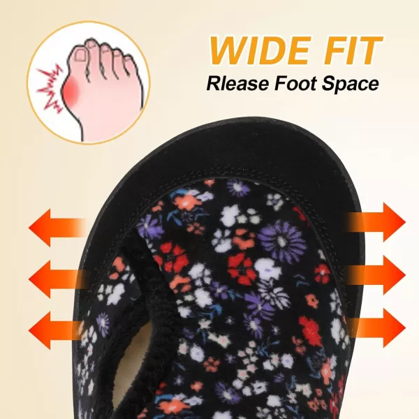LeIsfIt Womens Slippers Wide Diabetic Shoes Adjustable Walking Shoes Arthritis Edema House Shoes Indoor Outdoor Slippers