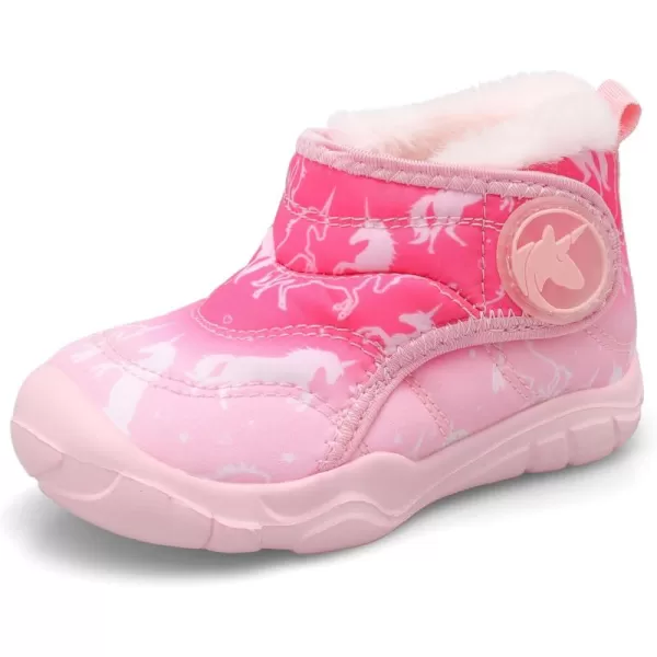 LeIsfIt Toddler Boots Girls Boys Winter Boots Cozy Fleece Snow Boots Indoor Outdoor Warm Shoes