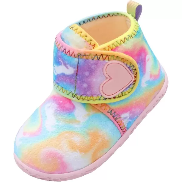 LeIsfIt Toddler Slippers Boys Girls House Slippers Kids Winter Boots Warm Lightweight House Shoes with Non-Slip Sole