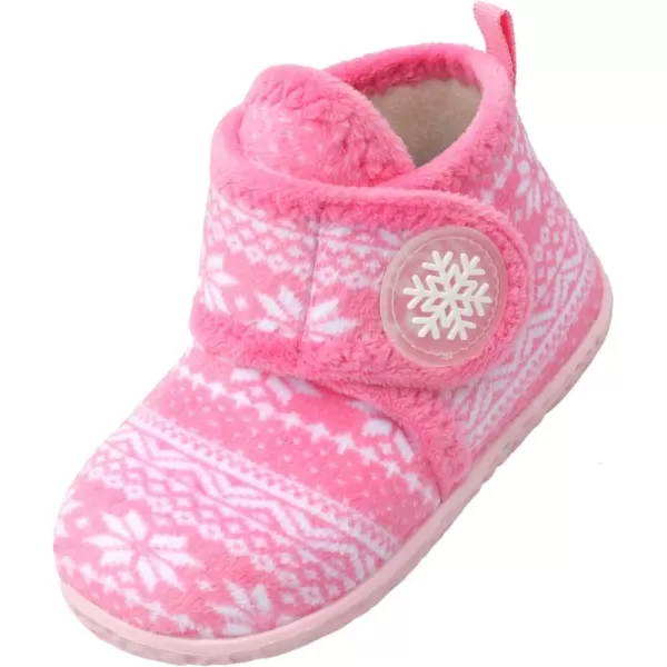 LeIsfIt Toddler Slippers Boys Girls House Slippers Kids Winter Boots Warm Lightweight House Shoes with Non-Slip Sole