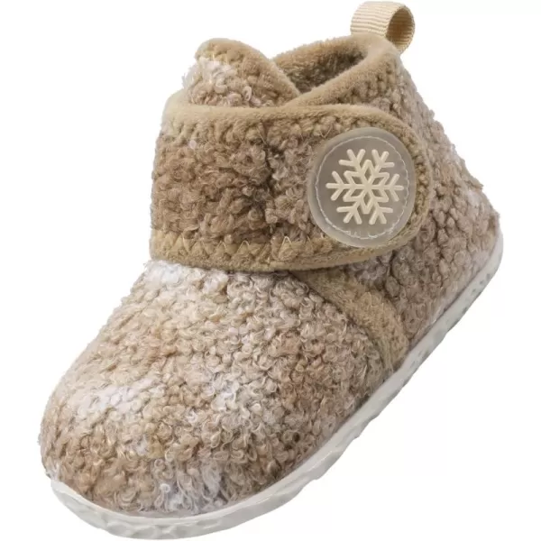 LeIsfIt Toddler Slippers Boys Girls House Slippers Kids Winter Boots Warm Lightweight House Shoes with Non-Slip Sole