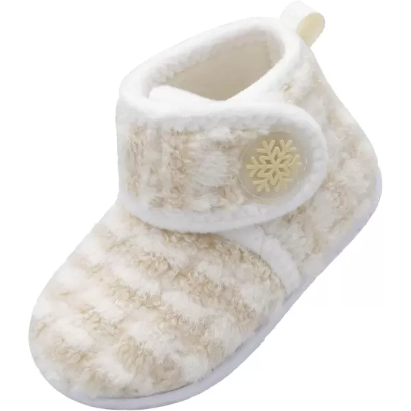 LeIsfIt Toddler Slippers Boys Girls House Slippers Kids Winter Boots Warm Lightweight House Shoes with Non-Slip Sole