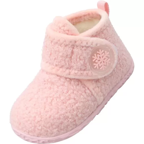 LeIsfIt Toddler Slippers Boys Girls House Slippers Kids Winter Boots Warm Lightweight House Shoes with Non-Slip Sole