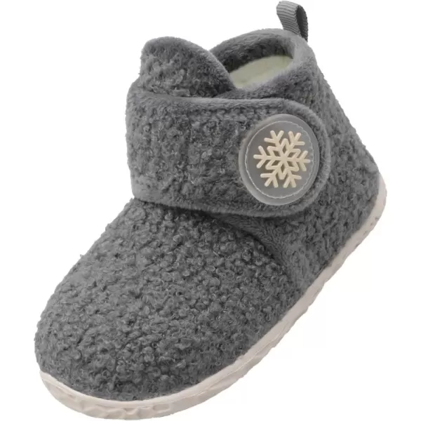 LeIsfIt Toddler Slippers Boys Girls House Slippers Kids Winter Boots Warm Lightweight House Shoes with Non-Slip Sole