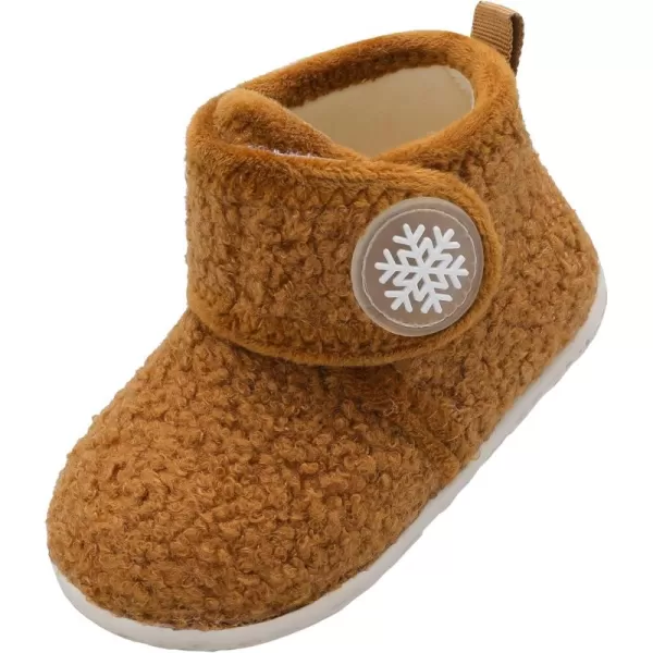 LeIsfIt Toddler Slippers Boys Girls House Slippers Kids Winter Boots Warm Lightweight House Shoes with Non-Slip Sole