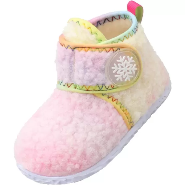 LeIsfIt Toddler Slippers Boys Girls House Slippers Kids Winter Boots Warm Lightweight House Shoes with Non-Slip Sole