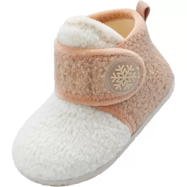 LeIsfIt Toddler Slippers Boys Girls House Slippers Kids Winter Boots Warm Lightweight House Shoes with Non-Slip Sole