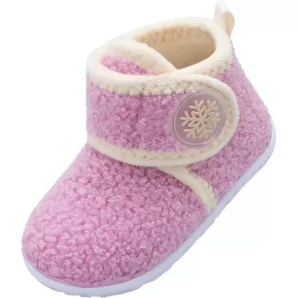 LeIsfIt Toddler Slippers Boys Girls House Slippers Kids Winter Boots Warm Lightweight House Shoes with Non-Slip Sole
