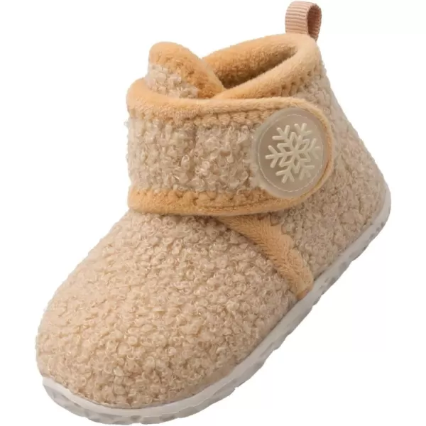 LeIsfIt Toddler Slippers Boys Girls House Slippers Kids Winter Boots Warm Lightweight House Shoes with Non-Slip Sole