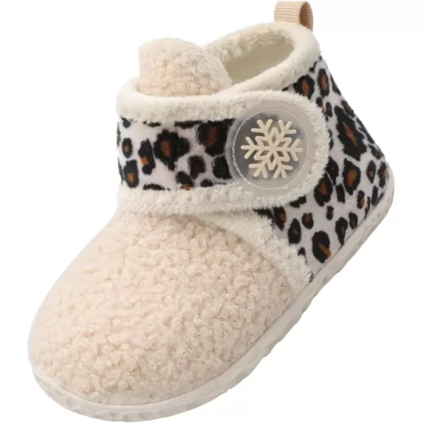 LeIsfIt Toddler Slippers Boys Girls House Slippers Kids Winter Boots Warm Lightweight House Shoes with Non-Slip Sole