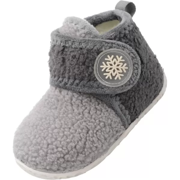 LeIsfIt Toddler Slippers Boys Girls House Slippers Kids Winter Boots Warm Lightweight House Shoes with Non-Slip Sole