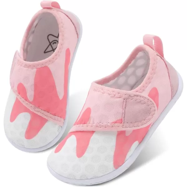 LeIsfIt Toddler Water Shoes Boys Girls Aqua Socks Kids Breathable Swim Shoes Non-Slip Barefoot Beach Shoes