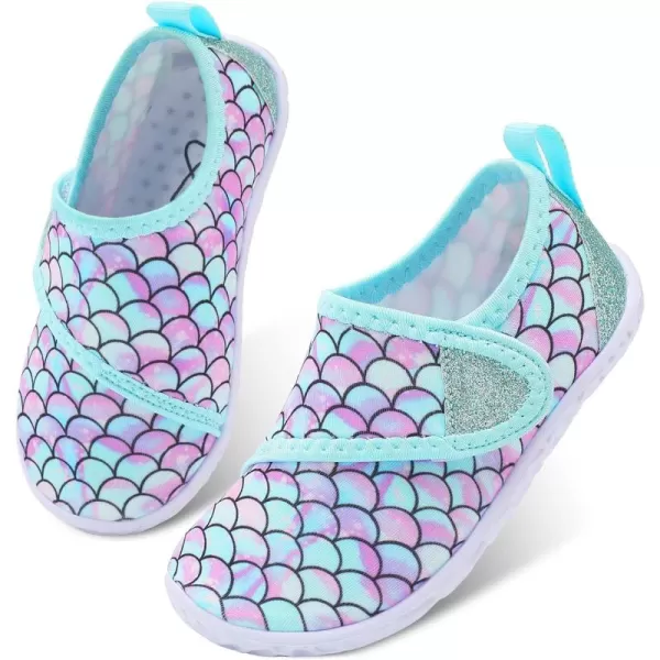 LeIsfIt Toddler Water Shoes Boys Girls Aqua Socks Kids Breathable Swim Shoes Non-Slip Barefoot Beach Shoes