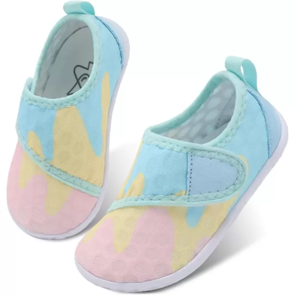 LeIsfIt Toddler Water Shoes Boys Girls Aqua Socks Kids Breathable Swim Shoes Non-Slip Barefoot Beach Shoes