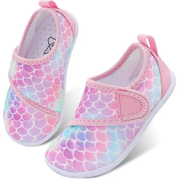 LeIsfIt Toddler Water Shoes Boys Girls Aqua Socks Kids Breathable Swim Shoes Non-Slip Barefoot Beach Shoes