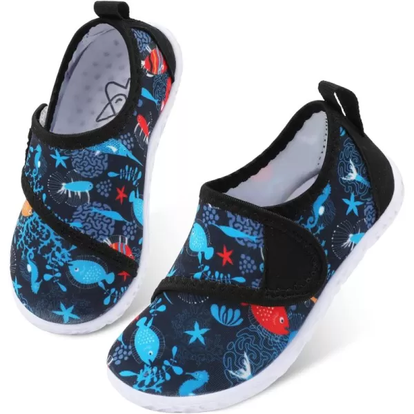 LeIsfIt Toddler Water Shoes Boys Girls Aqua Socks Kids Breathable Swim Shoes Non-Slip Barefoot Beach Shoes