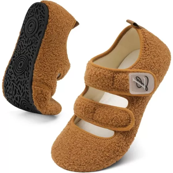 LeIsfIt Womens Mens Slippers Soft House Slippers Warm Fuzzy House Shoes Slipper Socks with Rubber Sole