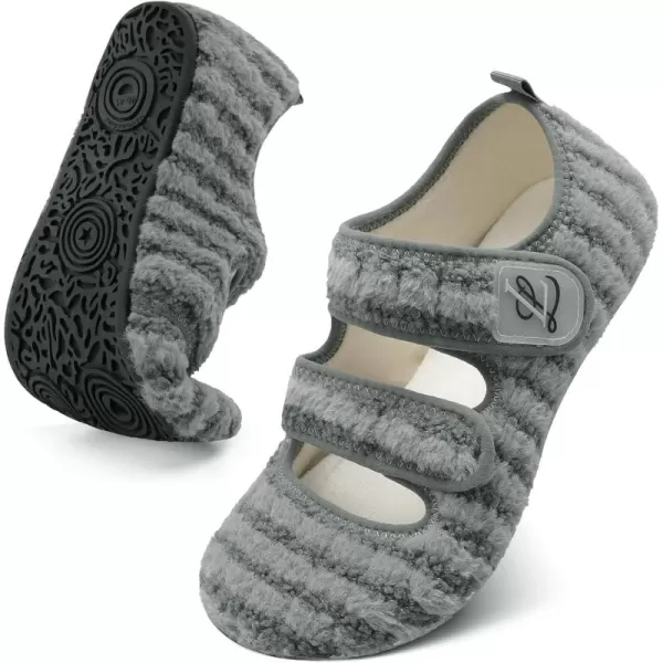 LeIsfIt Womens Mens Slippers Soft House Slippers Warm Fuzzy House Shoes Slipper Socks with Rubber Sole