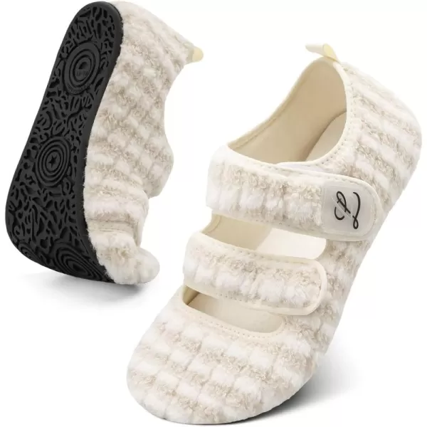 LeIsfIt Womens Mens Slippers Soft House Slippers Warm Fuzzy House Shoes Slipper Socks with Rubber Sole