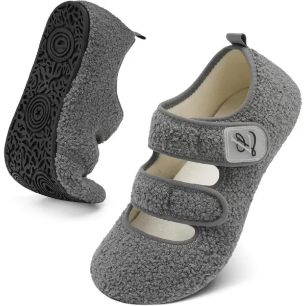 LeIsfIt Womens Mens Slippers Soft House Slippers Warm Fuzzy House Shoes Slipper Socks with Rubber Sole